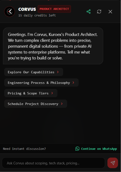 Corvus AI Product Architect
