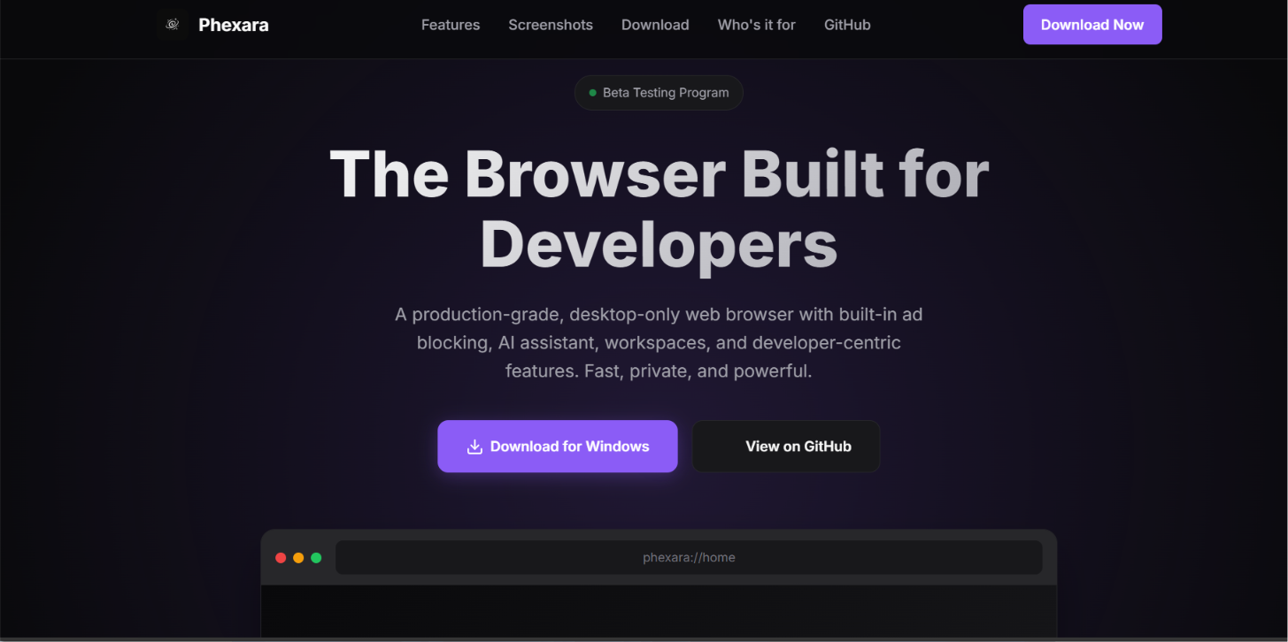 Phexara Web Environment